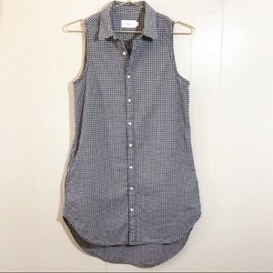 Onia Kaylee Gingham Button Up Mini Dress Sz M